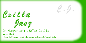 csilla jasz business card